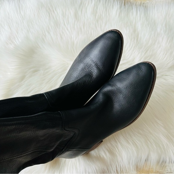 Lucky Brand Laerys Black Leather Boots Shoes 8.5 - Picture 6 of 16